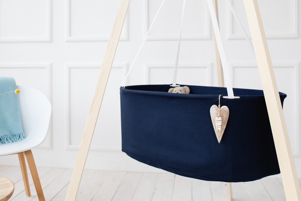 Hanging Baby Cradle | Navy Blue