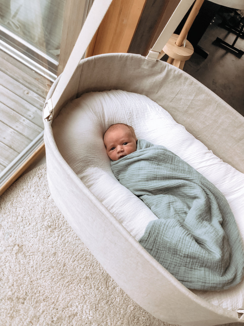 summer infant cradle Hanging Baby Cradle | Natural Linen