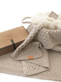 Copy of 100% Merino Wool Luxury Baby Blanket | BRAIDS, Cream