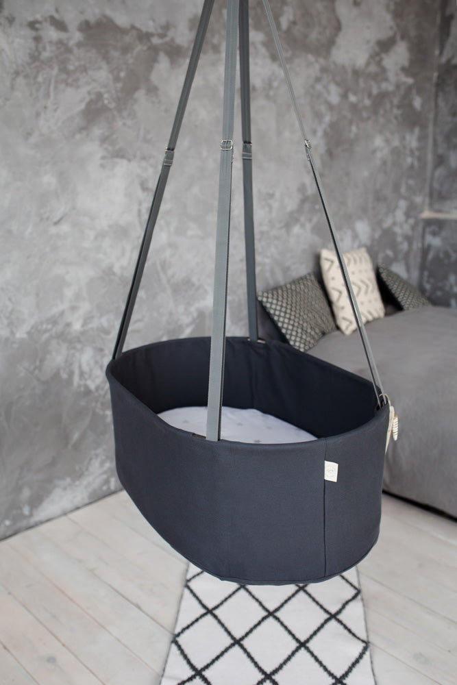 Hanging Baby Cradle Dark Grey