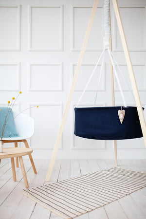Hanging Baby Cradle | Navy Blue