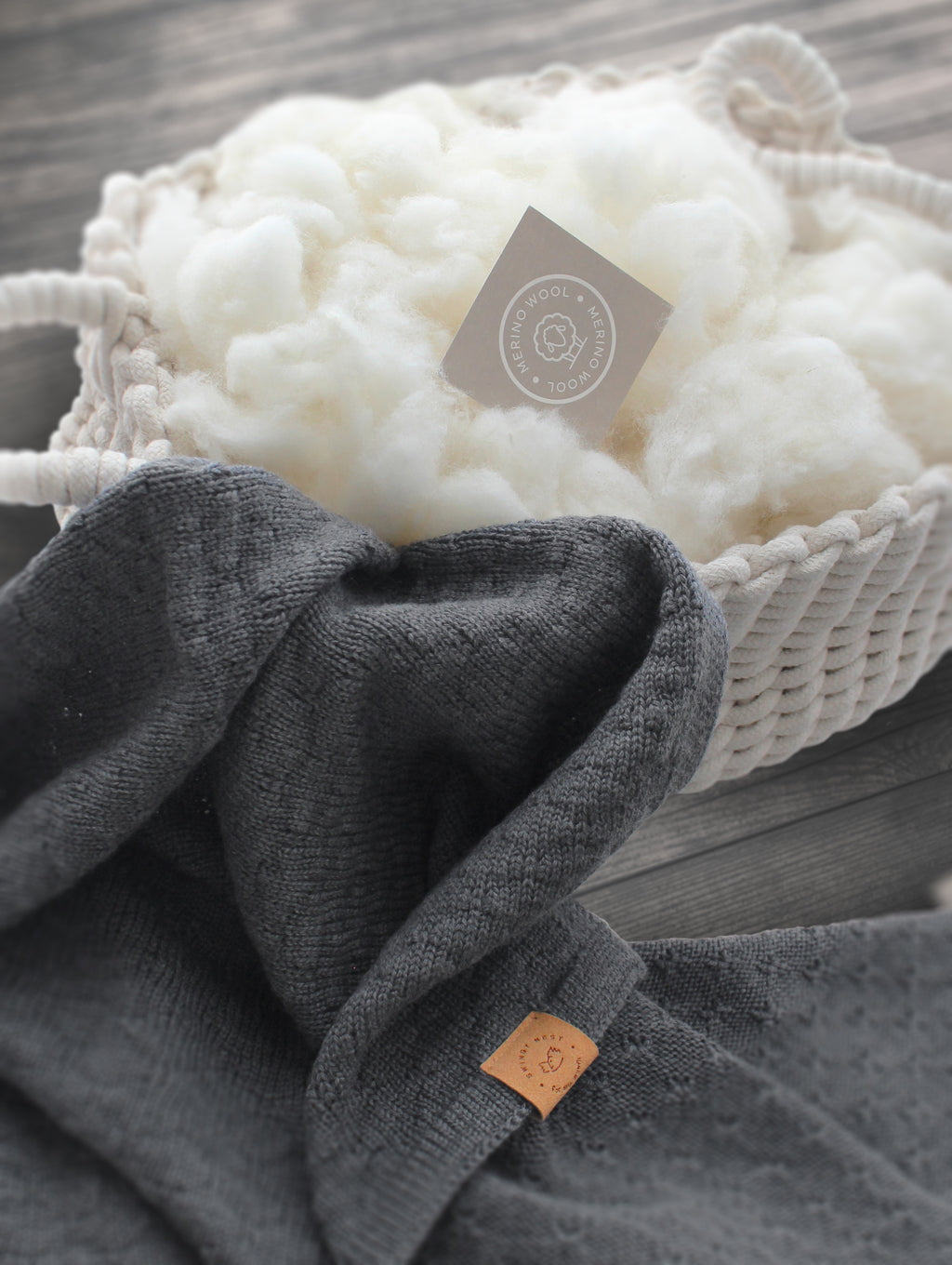 bugaboo soft wool blanket 100% Merino Wool Luxury Baby Blanket | BUBBLES, Dark Grey
